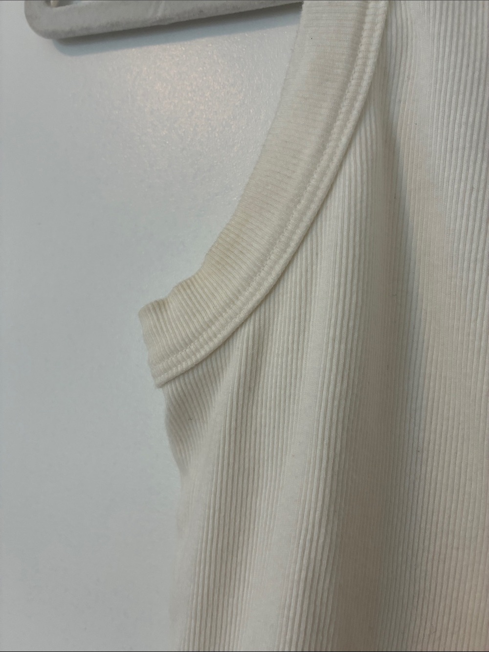 Reformation Tasha Ivory Ribbed Racer Tank - Picture 6 of 12